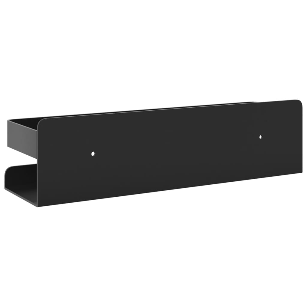 vidaXL Étagère de douche noir mat 23x6,5x6 cm Acier inoxydable brossé 304