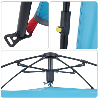 vidaXL Sichtschutzzelt Blau Quick Release Wasserdicht