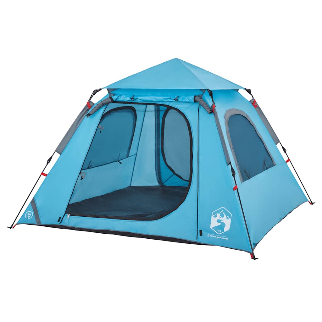 vidaXL Kuppel-Campingzelt 4 Personen Blau Quick Release