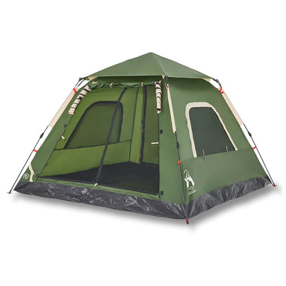 vidaXL Kuppel-Campingzelt 5 Personen Grün Quick Release