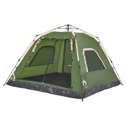 vidaXL Kuppel-Campingzelt 5 Personen Grün Quick Release