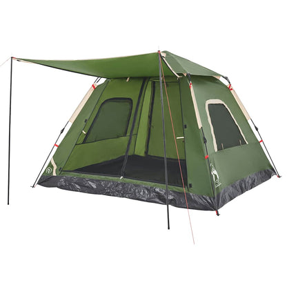 vidaXL Kuppel-Campingzelt 5 Personen Grün Quick Release
