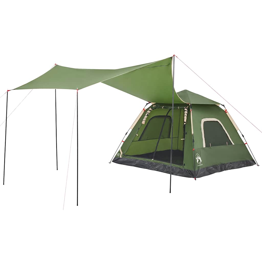 vidaXL Kuppel-Campingzelt 5 Personen Grün Quick Release
