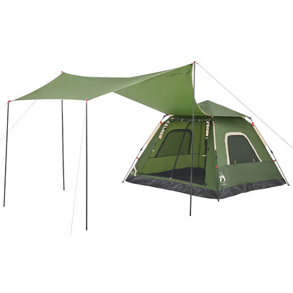 vidaXL Kuppel-Campingzelt 5 Personen Grün Quick Release