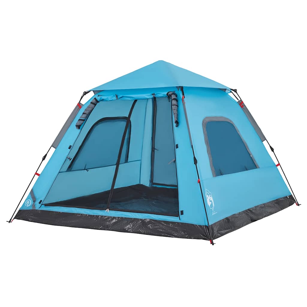 vidaXL Kuppel-Campingzelt 5 Personen Blau Quick Release