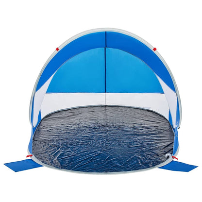 vidaXL Tente de plage bleu azur escamotable imperméable