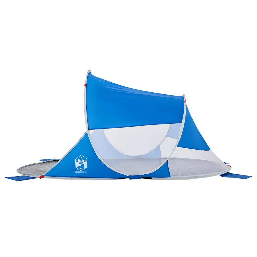 vidaXL Tente de plage bleu azur escamotable imperméable