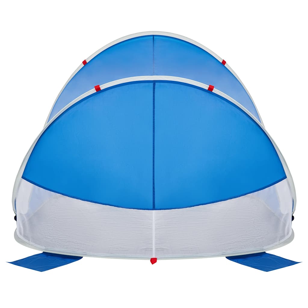 vidaXL Tente de plage bleu azur escamotable imperméable