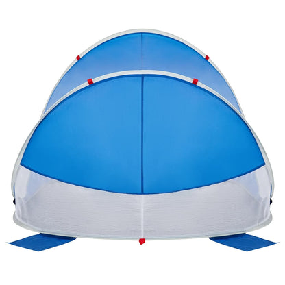 vidaXL Tente de plage bleu azur escamotable imperméable