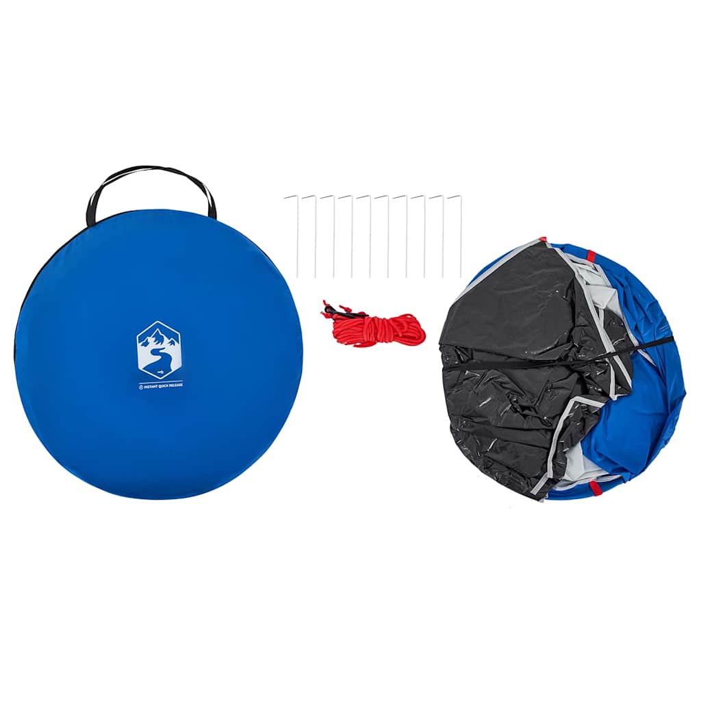 vidaXL Tente de plage bleu azur escamotable imperméable