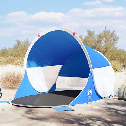 vidaXL Tente de plage bleu azur escamotable imperméable