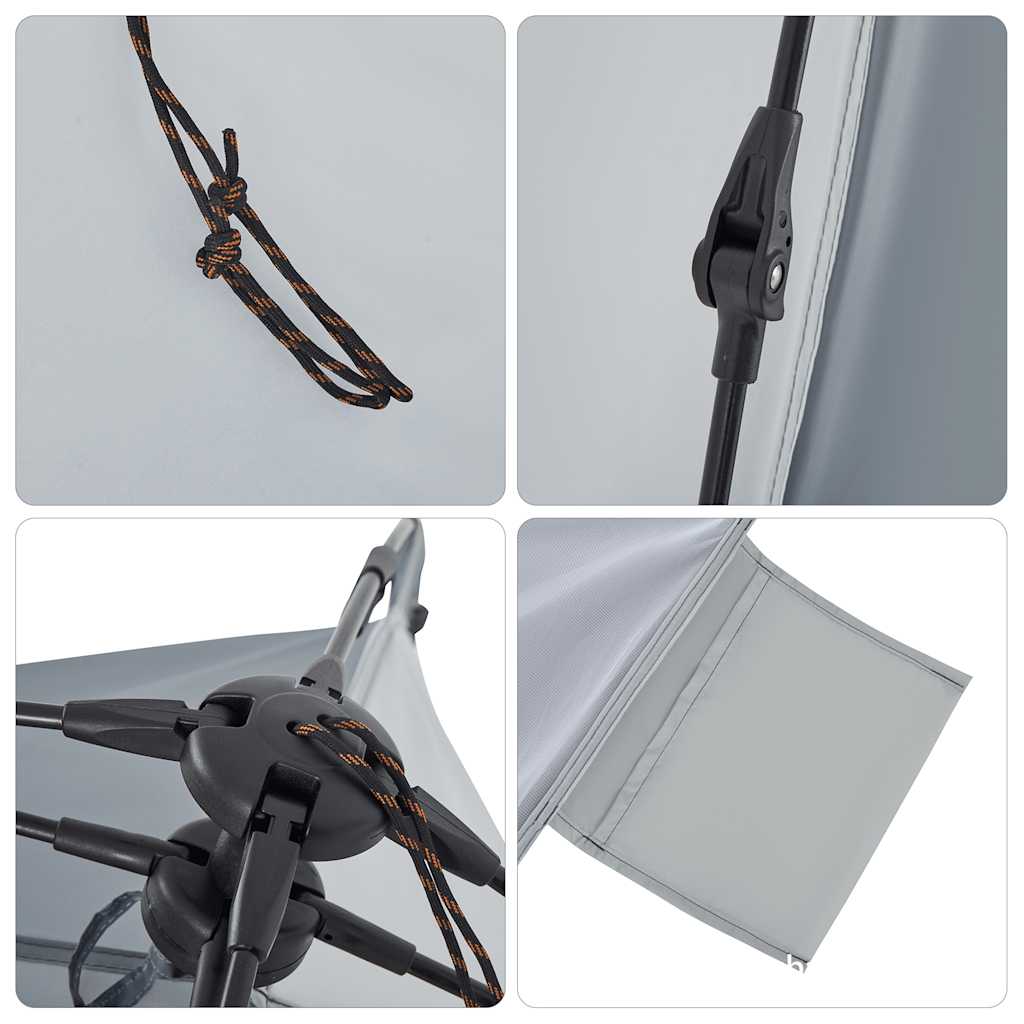 vidaXL Strandzelt Grau Quick Release Wasserdicht