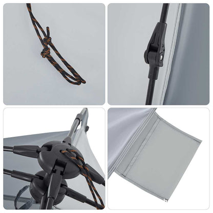vidaXL Strandzelt Grau Quick Release Wasserdicht