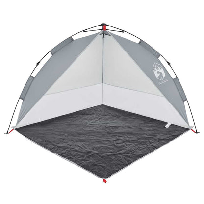 vidaXL Strandzelt Grau Quick Release Wasserdicht