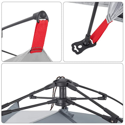 vidaXL Strandzelt Grau Quick Release Wasserdicht