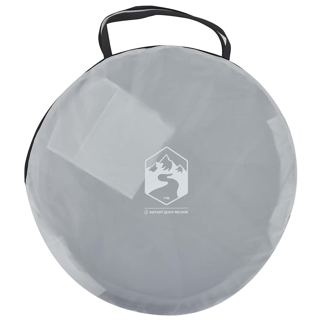vidaXL Strandzelt 2 Personen Grau Pop-Up Wasserdicht