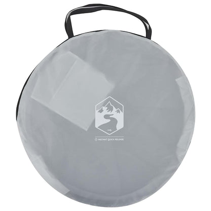 vidaXL Strandzelt 2 Personen Grau Pop-Up Wasserdicht