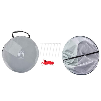 vidaXL Strandzelt 2 Personen Grau Pop-Up Wasserdicht