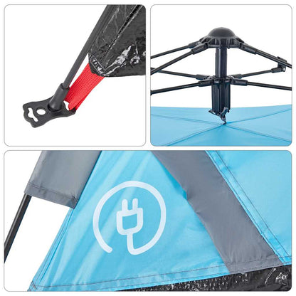 vidaXL Campingzelt 2 Personen Blau Quick Release