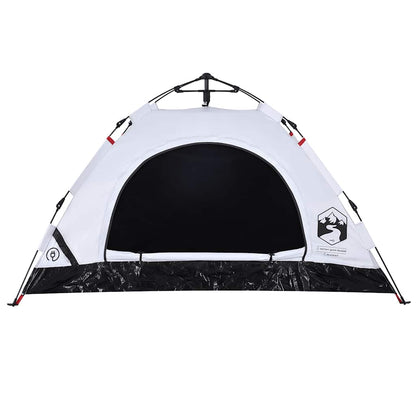 vidaXL Campingzelt 2 Personen Weiß Verdunkelungsstoff Quick Release