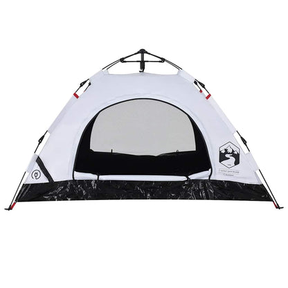 vidaXL Campingzelt 2 Personen Weiß Verdunkelungsstoff Quick Release