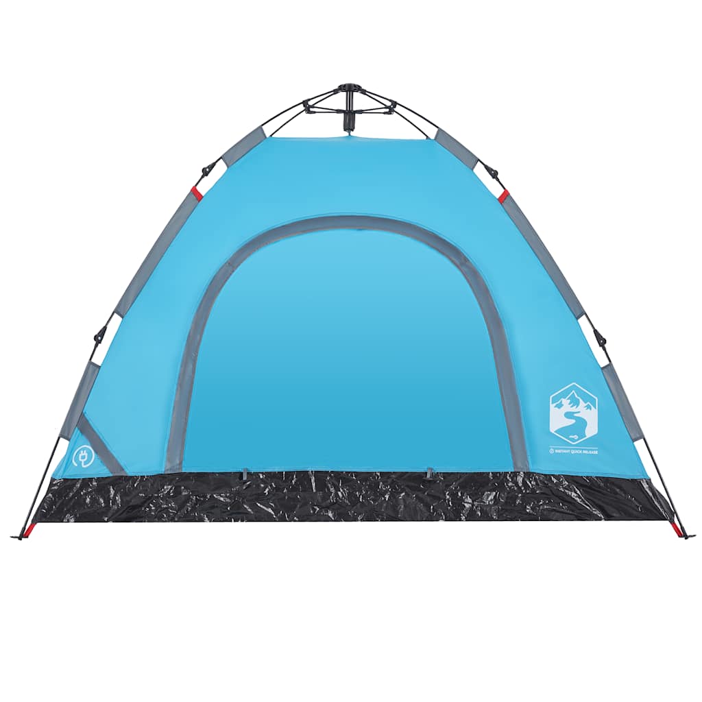 vidaXL Campingzelt 3 Personen Blau Quick Release