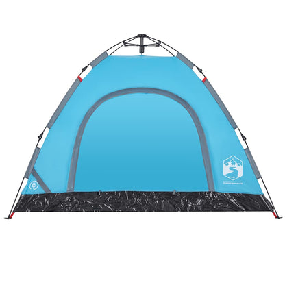 vidaXL Campingzelt 3 Personen Blau Quick Release