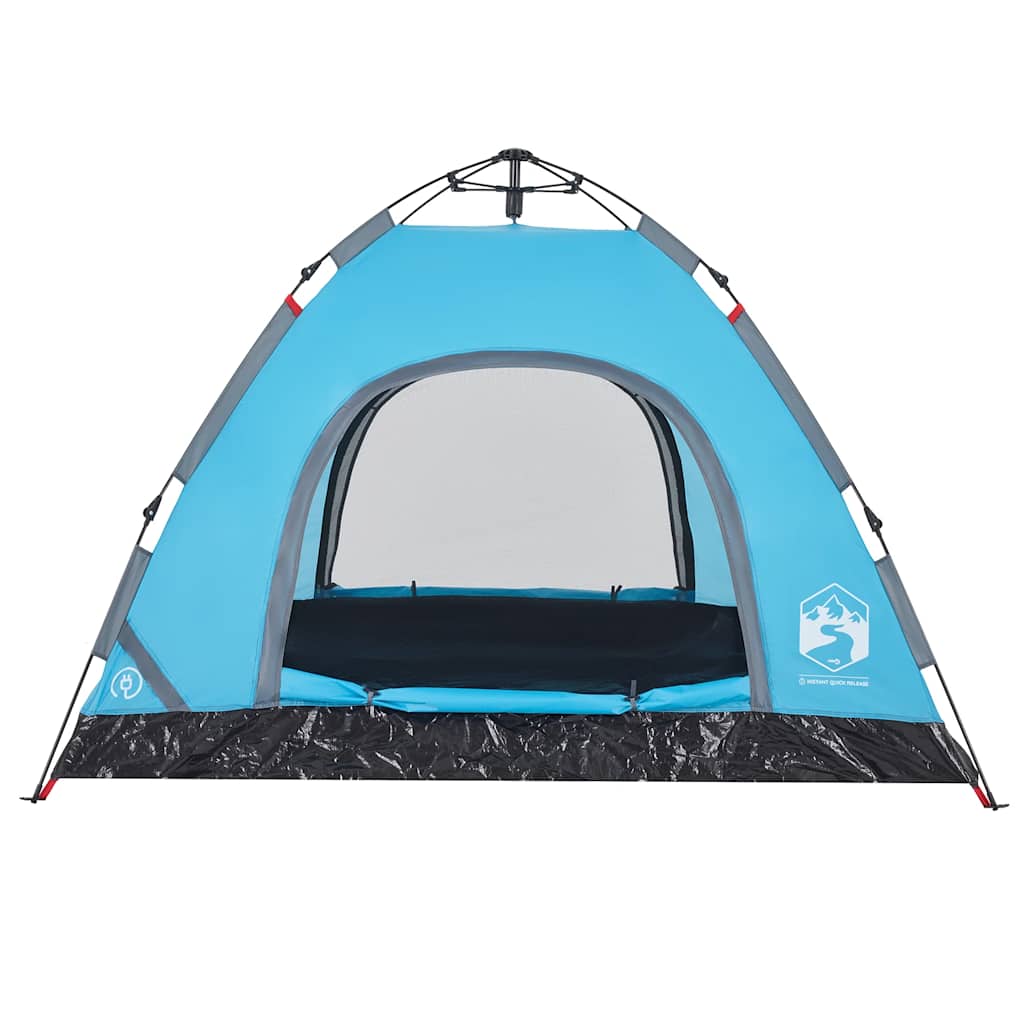 vidaXL Campingzelt 3 Personen Blau Quick Release
