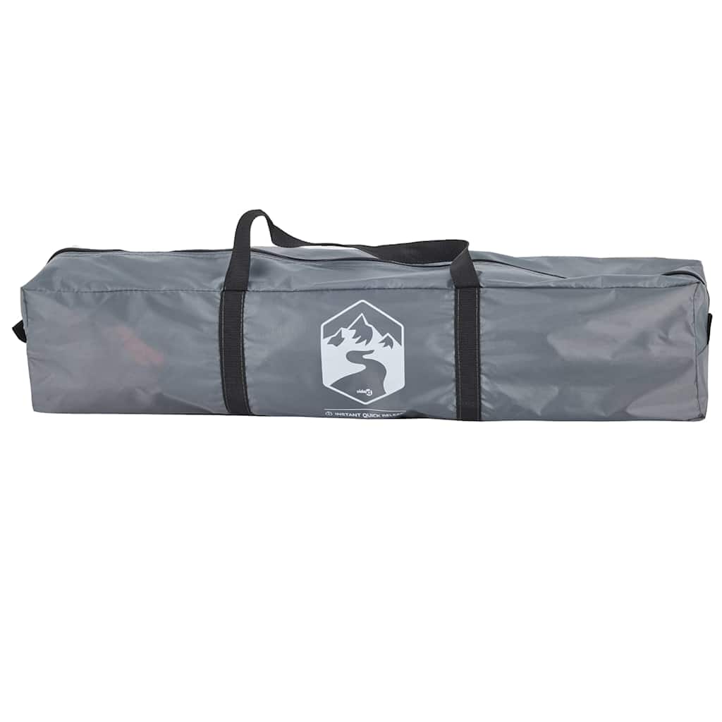 vidaXL Campingzelt 3 Personen Grau und Orange Quick Release