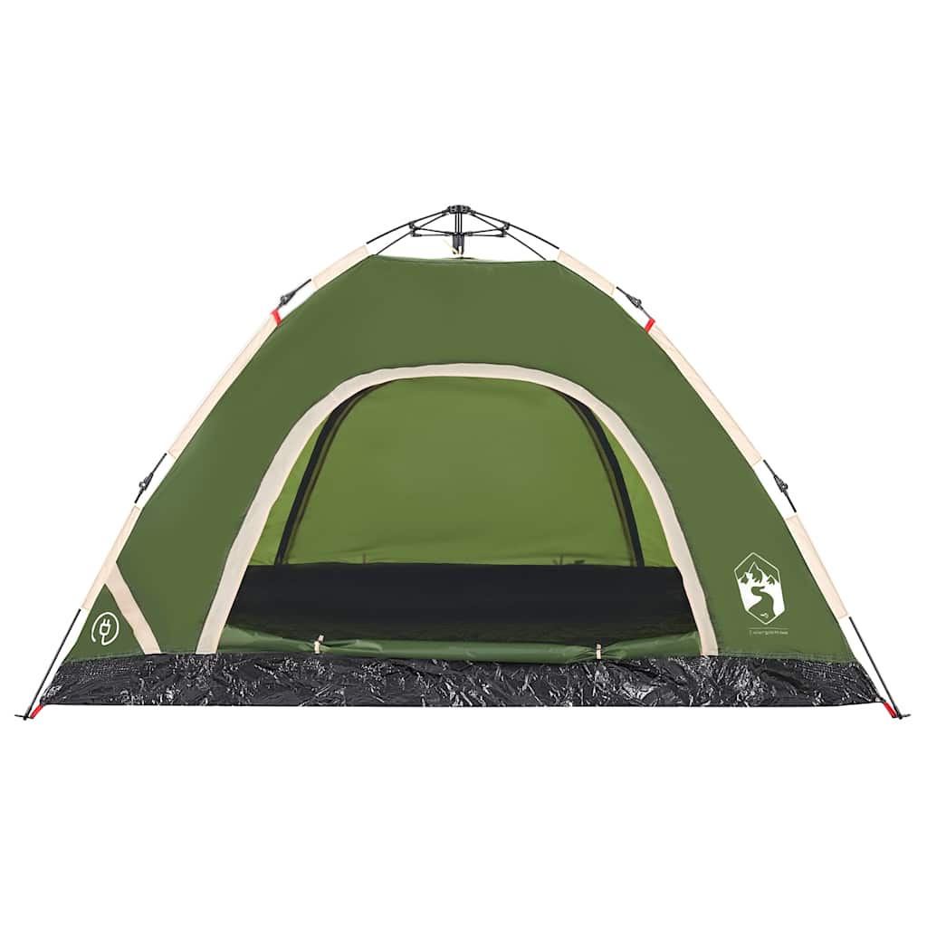 vidaXL Campingzelt 4 Personen Grün Quick Release