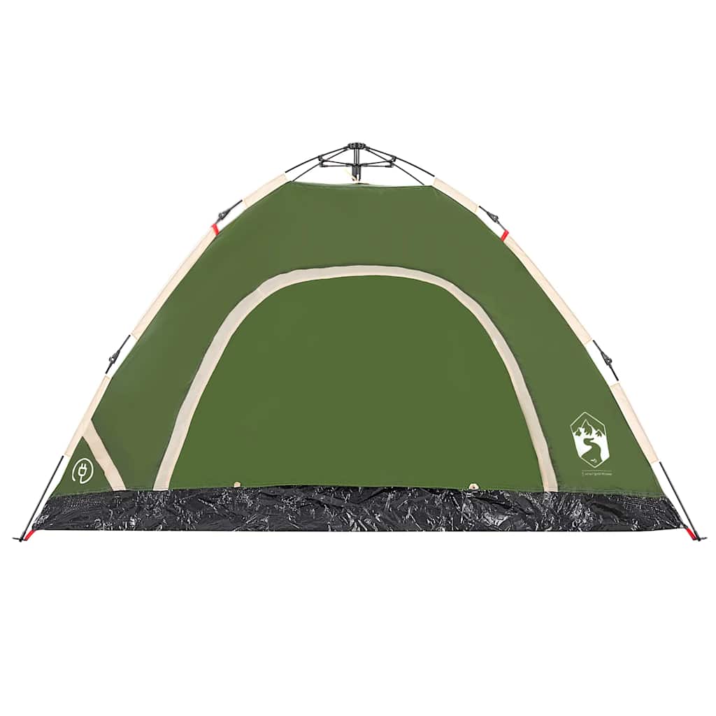 vidaXL Campingzelt 4 Personen Grün Quick Release