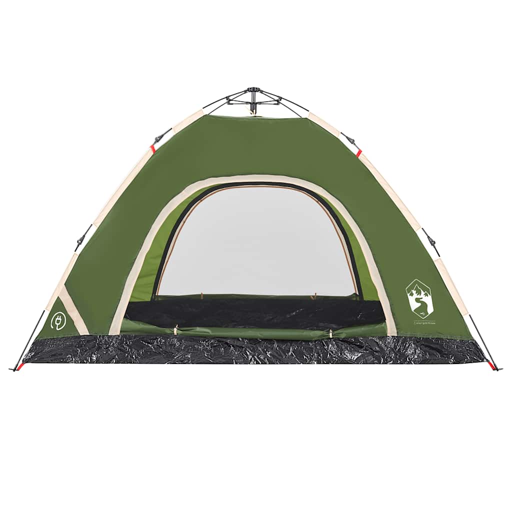 vidaXL Campingzelt 4 Personen Grün Quick Release