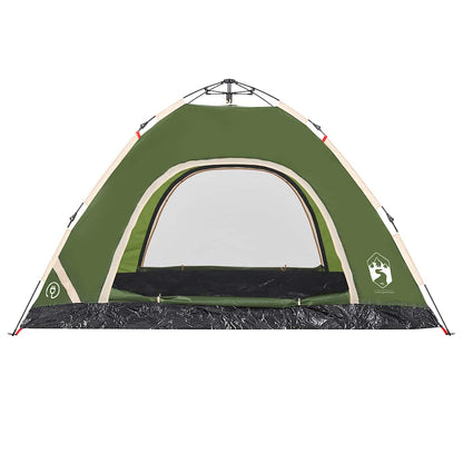 vidaXL Campingzelt 4 Personen Grün Quick Release