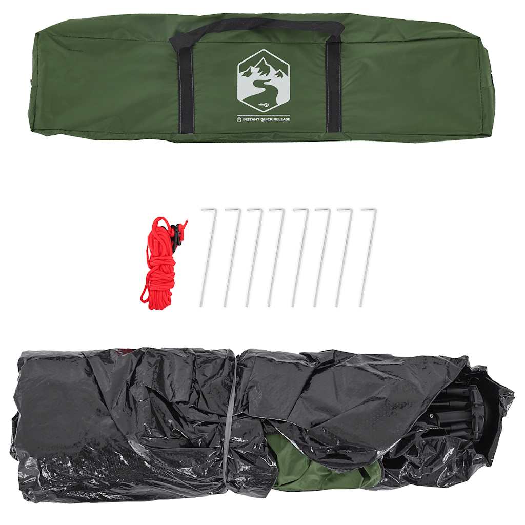 vidaXL Campingzelt 4 Personen Grün Quick Release