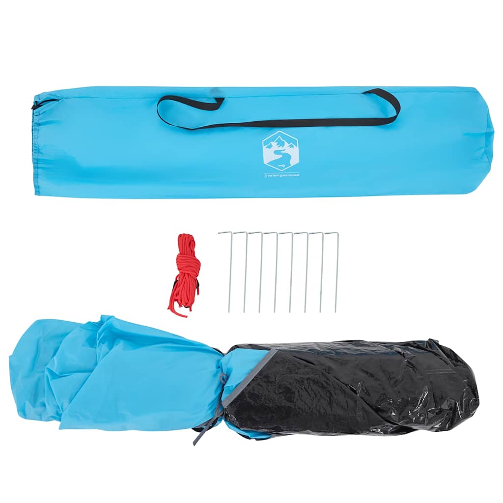 vidaXL Campingzelt 5 Personen Blau Quick Release