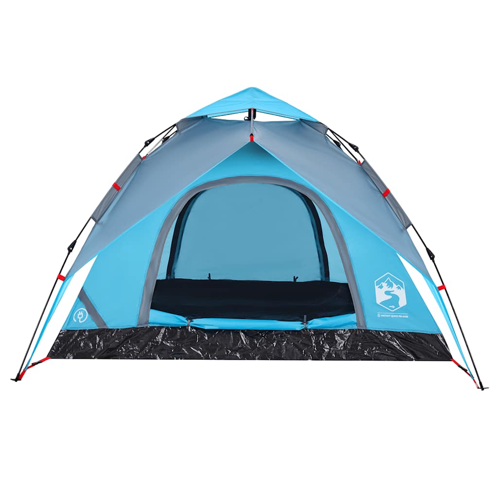 vidaXL Kuppel-Campingzelt 3 Personen Blau Quick Release