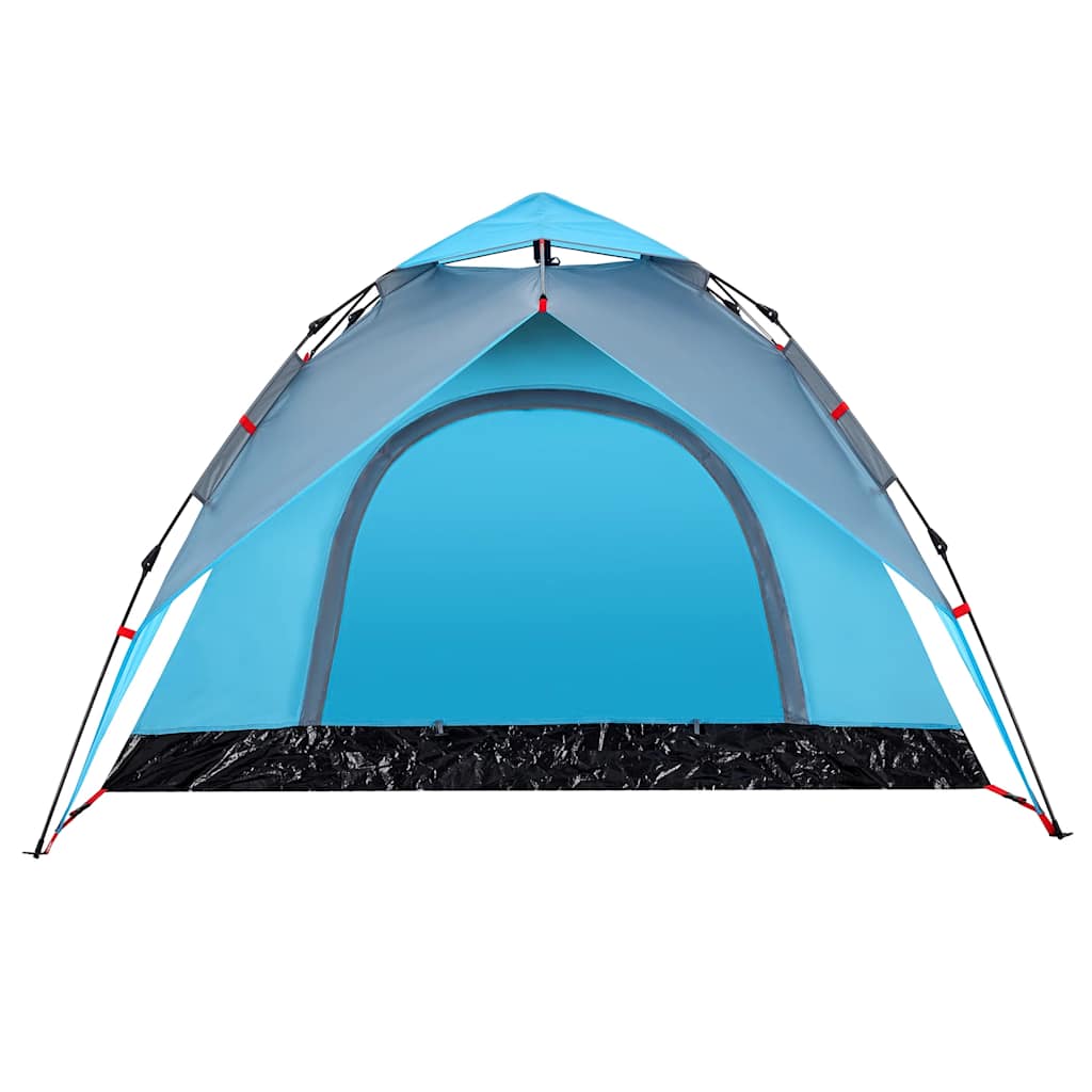 vidaXL Kuppel-Campingzelt 3 Personen Blau Quick Release