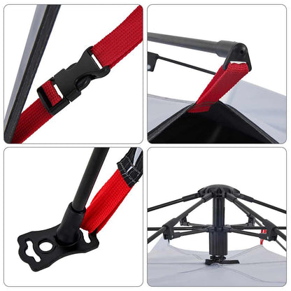 vidaXL Kuppel-Campingzelt 3 Personen Weiß Verdunkelt Quick Release