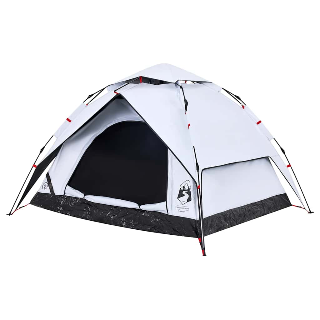 vidaXL Kuppel-Campingzelt 3 Personen Weiß Verdunkelt Quick Release