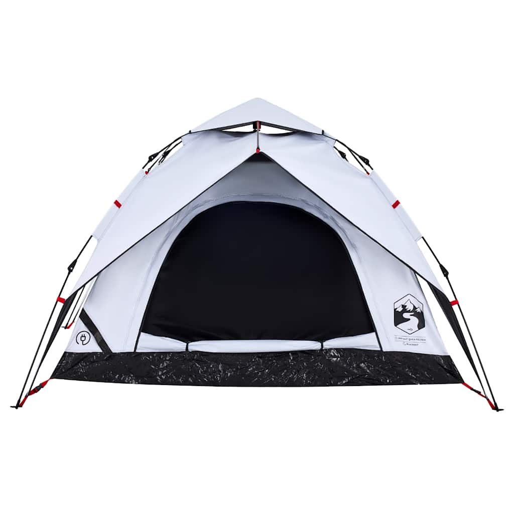 vidaXL Kuppel-Campingzelt 3 Personen Weiß Verdunkelt Quick Release