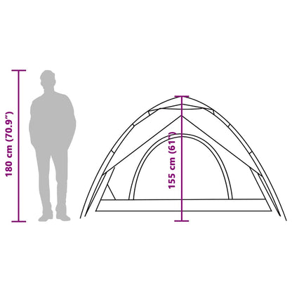 vidaXL Kuppel-Campingzelt 5 Personen Weiß Verdunkelt Quick Release