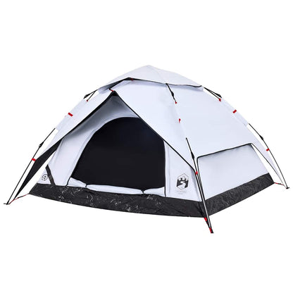 vidaXL Kuppel-Campingzelt 5 Personen Weiß Verdunkelt Quick Release