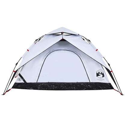 vidaXL Kuppel-Campingzelt 5 Personen Weiß Verdunkelt Quick Release