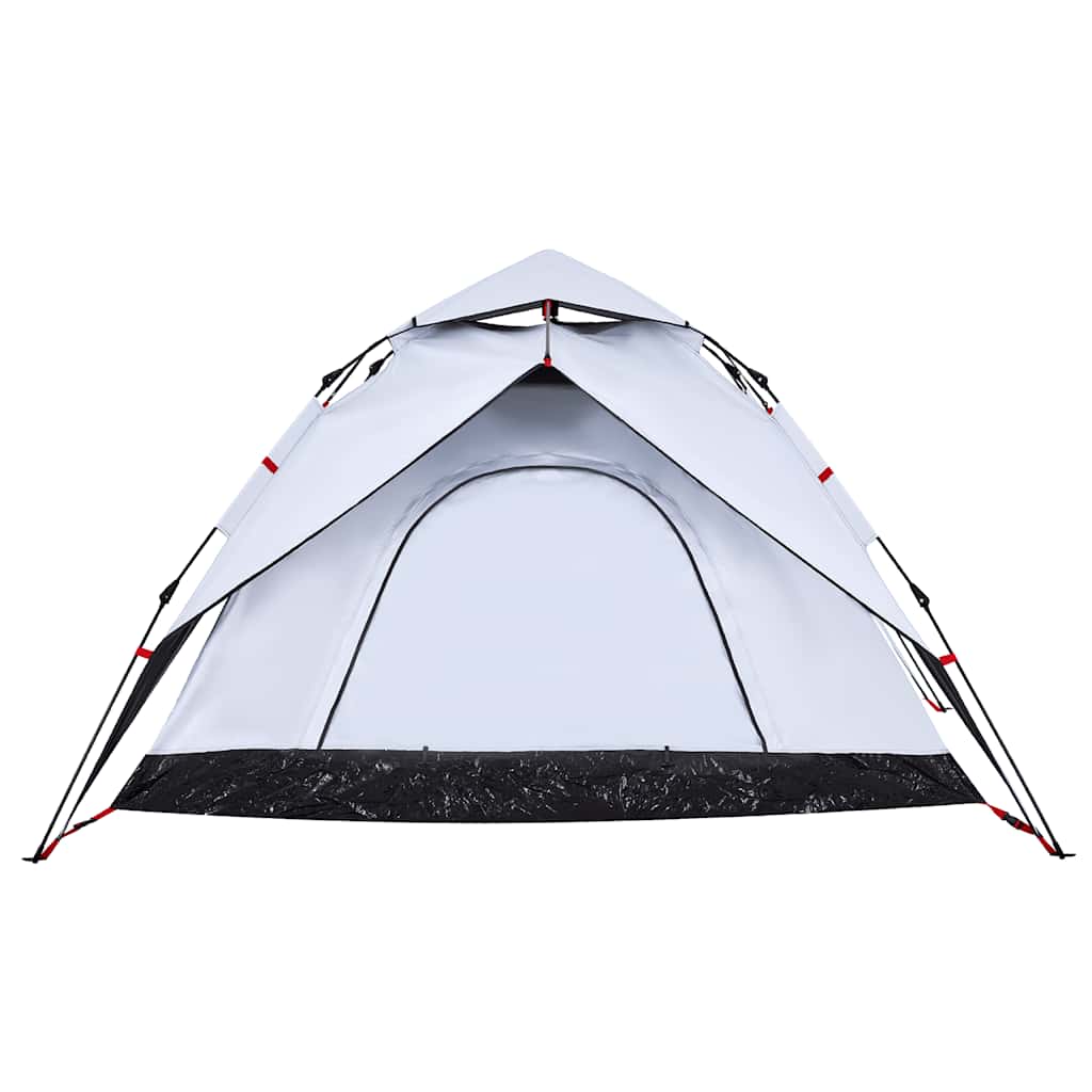 vidaXL Kuppel-Campingzelt 5 Personen Weiß Verdunkelt Quick Release