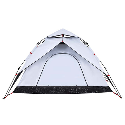 vidaXL Kuppel-Campingzelt 5 Personen Weiß Verdunkelt Quick Release