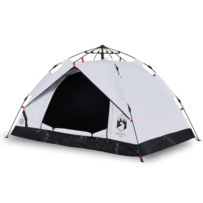 vidaXL Kuppel-Campingzelt 2 Personen Weiß Verdunkelt Quick Release