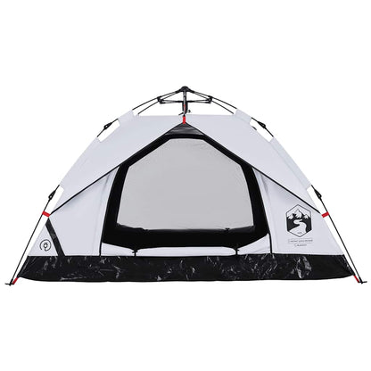 vidaXL Kuppel-Campingzelt 2 Personen Weiß Verdunkelt Quick Release