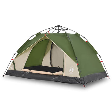 vidaXL Kuppel-Campingzelt 3 Personen Grün Quick Release