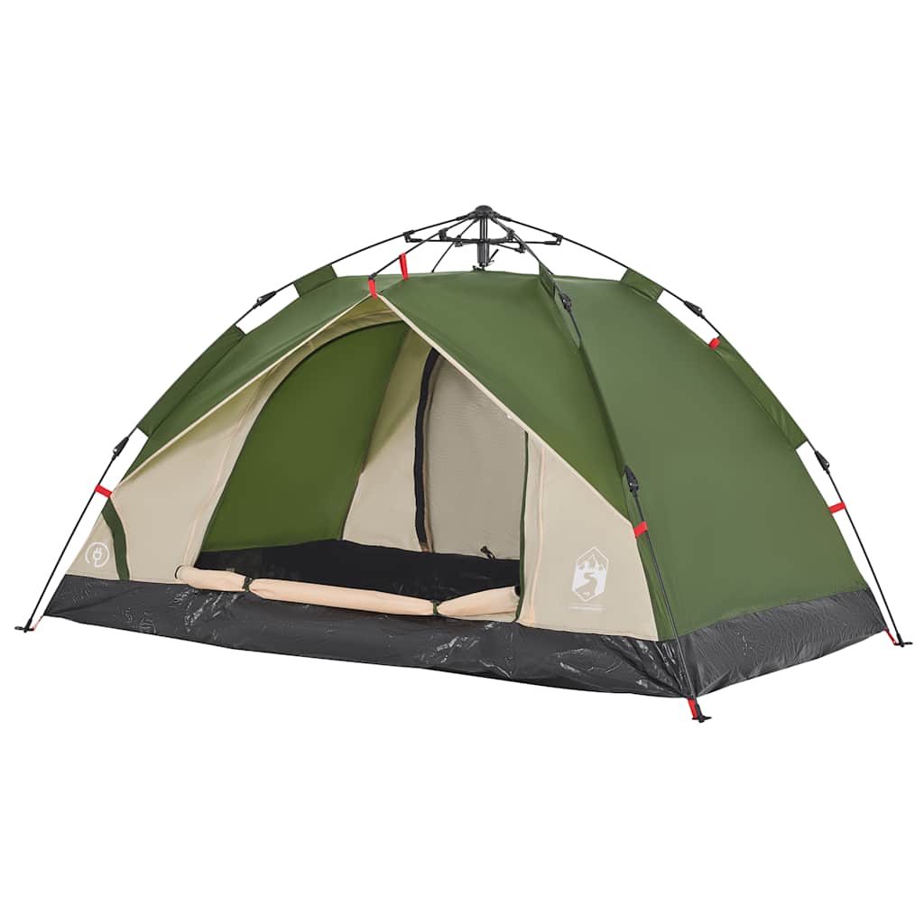 vidaXL Kuppel-Campingzelt 3 Personen Grün Quick Release