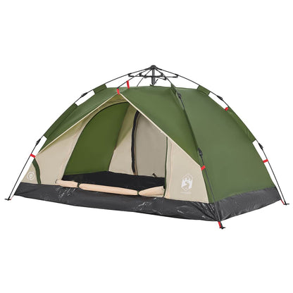 vidaXL Kuppel-Campingzelt 3 Personen Grün Quick Release